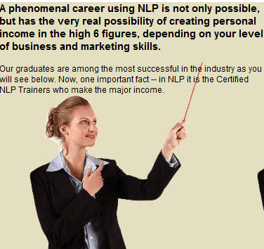 Certified NLP Trainers make more income Certified NLP Trainers make more income