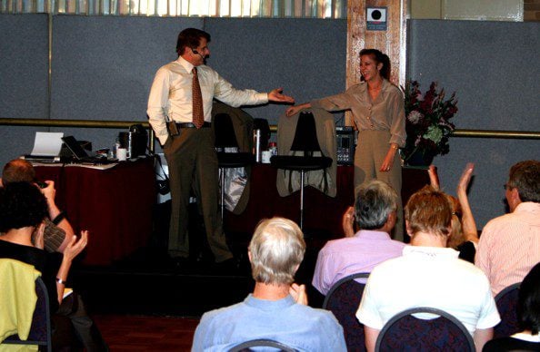 NLP trainers training with Tad and Adriana James