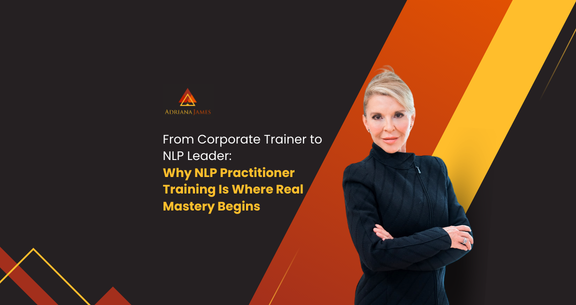 Dr Adriana James delivering live online NLP Master Practitioner training session.