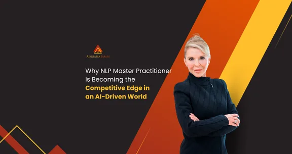 Dr Adriana James teaching NLP Master Practitioner training focused on leadership, emotional intelligence, and human behavior.