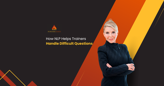 Trainer calmly handling a challenging question during a training session