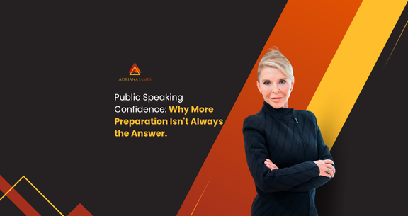 Professional speaking confidently to a group without relying on a script